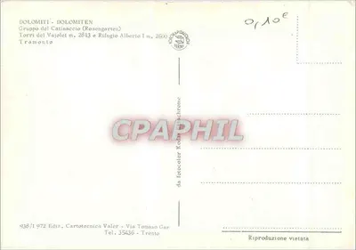 Torri del Vajolet — Gruppo del Catinaccio — Cartotecnica Valer — Rewers
