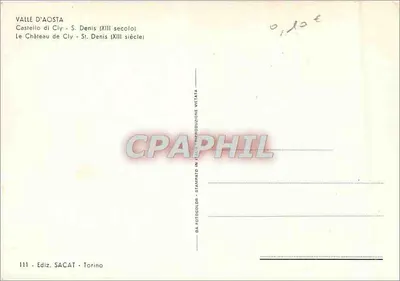 Zamek w Cly — Saint-Denis — XIII wiek — wyd. SACAT, Torino, nr 111 — Rewers