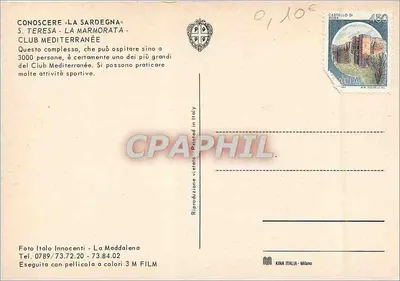 S. Teresa - La Marmorata — Club Méditerranée — editor Kina Italia, Milão — Verso
