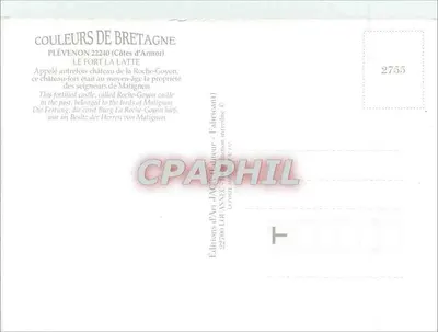 Fuerte La Latte — Plévenon, Côtes-d'Armor — Ediciones de Arte d'Armor — Reverso