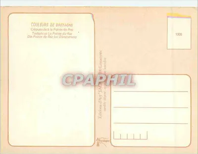 Crepuscolo alla Pointe du Raz — Edizioni d'Arte 'JAC' — n° 1306 — Verso