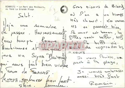 Biarritz — Port Pływaków, w tle Grande Plage — Photolage & Impression — Rewers