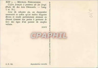 Francuski szafkowiec z żelaznymi zawiasami z XVIII wieku — Paryż, Muzeum Sztuki Dekoracyjnej — Rewers