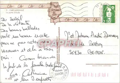 Castelnaud-la-Chapelle — vista noturna — Éditions de Luxe, N. 4218 — Verso