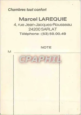 Rue Jean-Jacques Rousseau — Sarlat-la-Canéda — Marcel LAREQUIE — Back