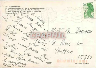 San Sebastián w nocy — widok nocny — manipel — Rewers