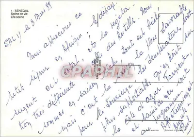 Saly — Cena de vida — editor Diamant Lére, n° 1 — Verso