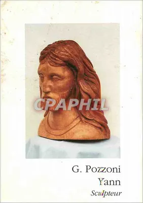 Bust harlequinu — drewniana rzeźba kolorowana — G. Pozzoni Yann Rzeźbiarz — Rewers
