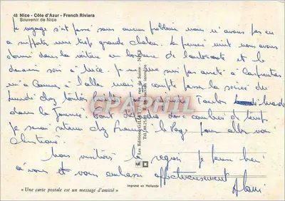 Nice — Souvenir de Nice — Les Éditions GILBERT, nr 48 — Rewers