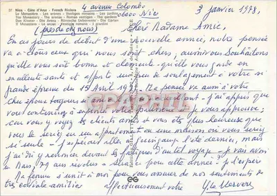 Nice = Timiez — Monastère, Arény rzymskie, Ogrody, Zabytki rzymskie — Wydawnictwo kolekcji TTT - NICE — Rewers