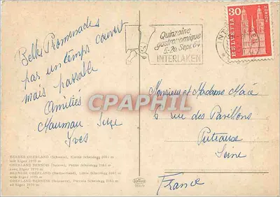 Eiger — Petit Scheidegg — n° 756/9 — Rewers