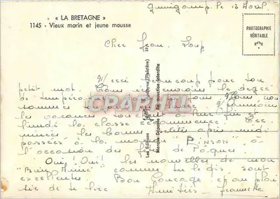 Velho marinheiro e jovem moço — A Bretanha — Fotógrafo Jean — Verso