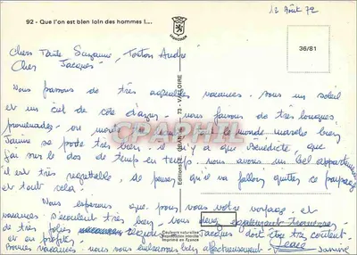 Pies górski — przed szczytem zasypanym śniegiem — Éditions L'Écho de la Loire — Rewers