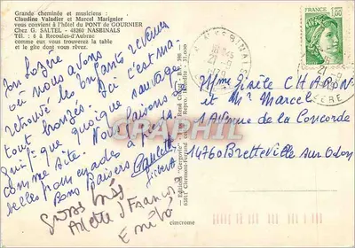 Músicos à lareira — Gournier, Nasbinals — Edições 'Gergovie' — Verso