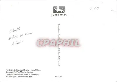 Ilha de Iona — vista panorâmica — Jarrold & Sons Ltd, Norwich — Verso