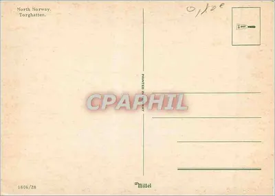 Torghatten — montanha com furo natural — editor Mittel, n° 1806/28 — Verso