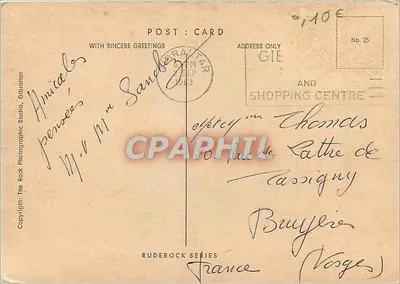 Gibraltar: Roch z bram granicznych — The Rock Photographic Studio, seria Ruderock, nr 25 — Rewers