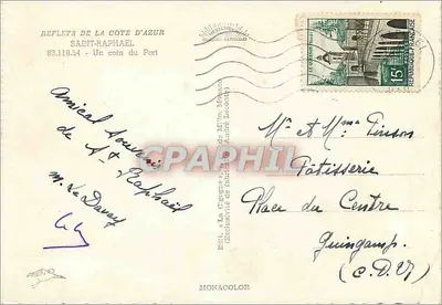 Saint-Raphaël — O porto — A Garça — Verso