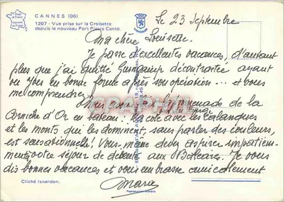 Cannes (06) - Widok z Croisette z nowego portu Pierre Canto — Cliché Isnardon — Rewers