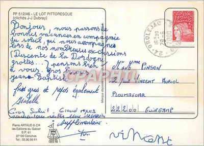 Pittoreski Lot — kolacje krajobrazów i zwierząt — Éditions du Gabier, n° 512/46 — Rewers