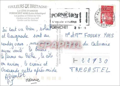 PORNICHET — Côte d'Amour — Éditions d'Art Lohanne — Verso