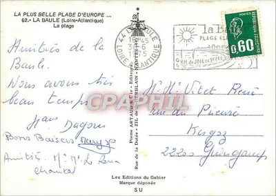 La Baule — A mais bela praia da Europa — Éditions de la Baule — Verso