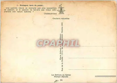 Bretanha, terra do passado — Uma natureza sublime — Pierre Attaud e Cie, Nantes — Verso