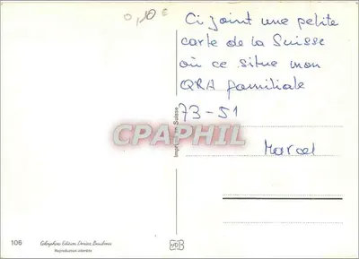 Suiça — carta familiar — Verso