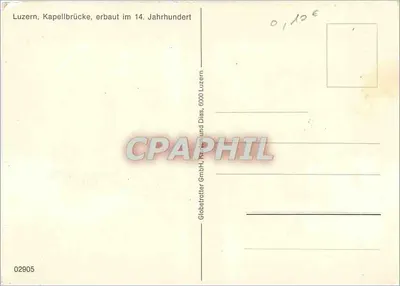 Lucerna, Kapelbrug — uitgever Globetrotter GmbH, n° 02905 — Achterkant