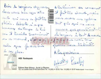Flamboyants — Réunion — Éditions Noor Akhoun — Verso