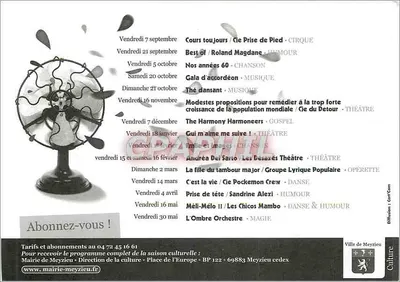 Temporada cultural — Cidade de Meyzieu — 2007/2008 — Verso
