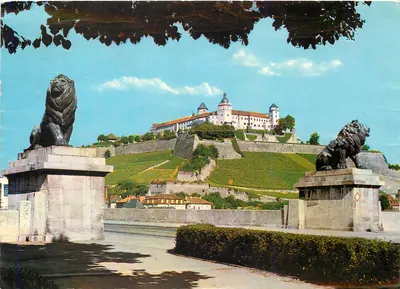 Würzburg — Ponte dos Leões e castelo de Marienberg — editor Lippert, n° 58247