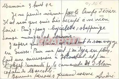 Mamaia — vista panorâmica dos hotéis e praia — editor Artă Grafică, n° de série 6235 — Verso