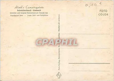 Campingplatz Hirth — Schweibelbach - Ambach — Foto-Verlag, Starnberger See — Verso