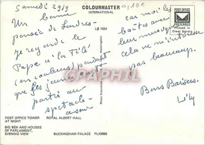 Londyn — widok panoramiczny — Colourmaster International, n° 1554 — Rewers