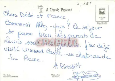 Farnham — Zamek i kościoł — A Dennis Postcard — Rewers