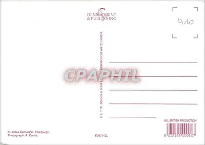 Sint Giles Kerk — Edinburgh — Dennis Print & Publishing, n° 504555 — Achterkant