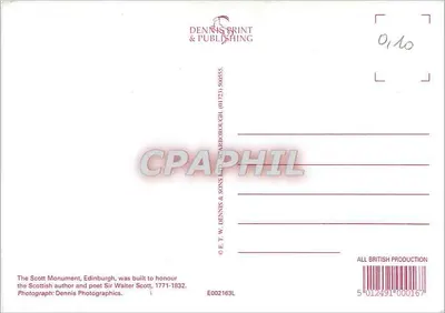 O Monumento Scott — Editora Dennis & Publishing, n° 0110 — Verso