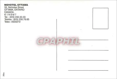 Parliament of Ottawa — new Novotel in Canada — publisher Downtown Ottawa, no. 10.88 — Back