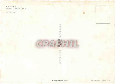 Trasa Sa Calobra — Majorka — wydawca SADACOLON, nr PM 480 — Rewers
