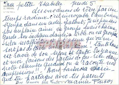 El Arenal - Mallorca — widok plaży i portu — wydawca Fotograma Catalana — Rewers