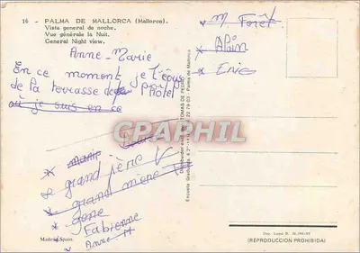 Palma de Mallorca — Ogólny widok nocny — GrapHil — Rewers