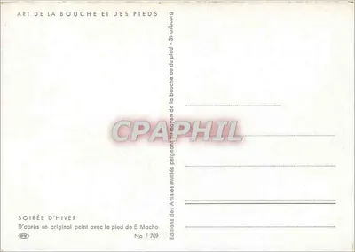 Zamieczony wioska z kościołem — Wieczór zimowy — Éditions des Artistes, nr F 709 — Rewers