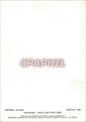 Vênus e Cupido — reprodução de uma obra de Velázquez — editada por George Pulman & Sons Ltd, Londres — Verso