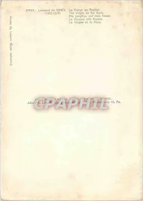 La Virgen del Rocío — Leonardo da Vinci (1452-1519) — Éditions Nouilles, París — Reverso