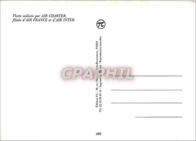 Frota de Air Charter — Air France e Air Inter — Edições P.L. — Verso