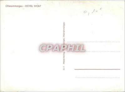 Hotel Wolf — Oberammergau — Photo-Verlag Hinterburger — Verso