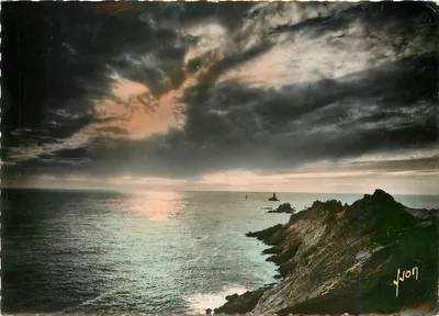 Pôr do sol sobre a Ponta do Raz (Finistère) — Éditions d'Art Française, n° 6175