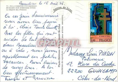 Beaulieu-sur-Dordogne — vista della chiesa dei Penitenti — Edizione di Luxe — Verso
