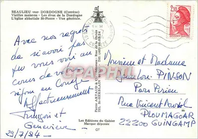 Beaulieu-sur-Dordogne — Vista generale — Editore Artaud & Girard — Verso